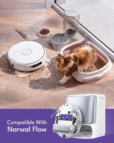 Image of 12 Pcs Accessories Kit for Narwal Flow Robot Vacuum Cleaner: 1 Main Brushes, 2+2 Side Brushes, 2 HEPA Filters, 3 Dust Bags, 1 Track Mop Pad, 1 Cleaning Brush