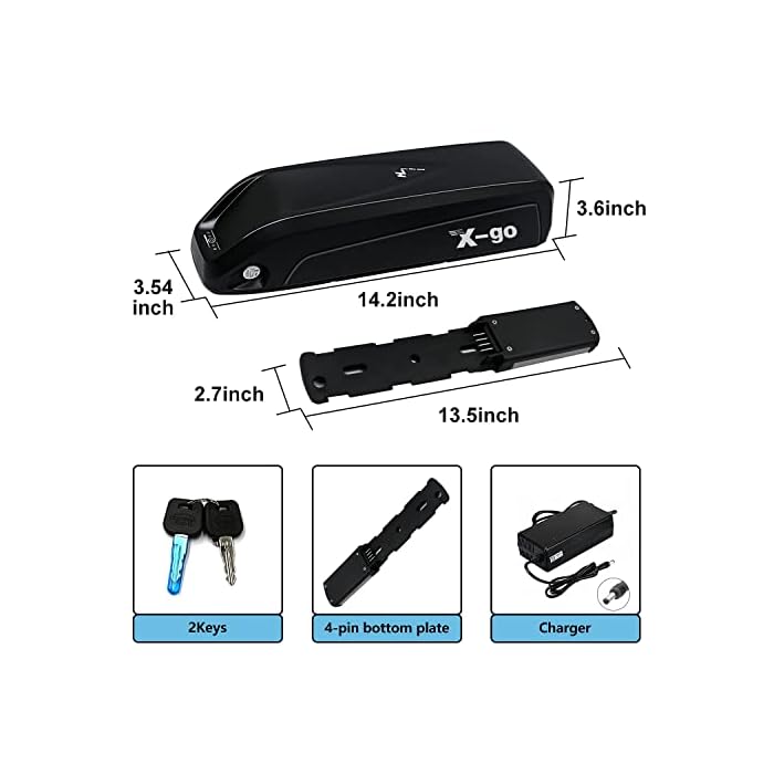 X-go Ebike Battery - 36V 48V 52V Hailong Lithium Mountain Bike Battery Pack - Image 4