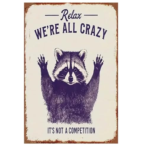 Vintage Metal Sign for Man Cave 12x8 Inch Aluminum​ - Retro Tin Signs for Man Cave Decor, Funny Wall Art for Garage Gifts for Him