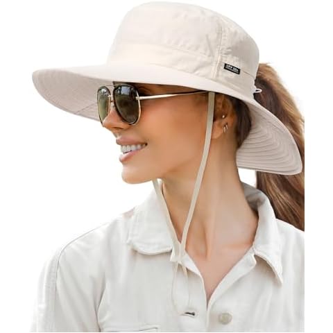 FURTALK Women's Sun Hat with Ponytail Hole Cover