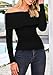 PRETTYGARDEN Off The Shoulder Sweater for Women 2025 Fall Fashion Cute Long Sleeve Tops Winter Ribbed Pullover Knit Outfits (Black,Small)
