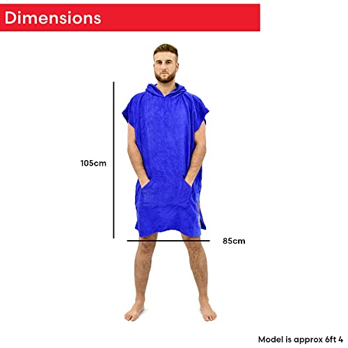 Nalu Adults Microfibre Hooded Towel Robe for Beach Swimming Changing, Multi-coloured - Image 2