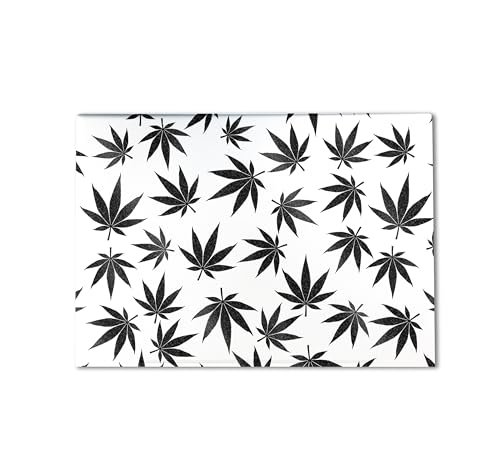 Image of Glossy Glitter Gaming Skin Compatible with HP Envy x360 16 inch (2023) - Pot Leaves Black - Premium 3M Vinyl Protective Wrap Decal Cover - Easy to Apply | Crafted in The USA by MightySkins