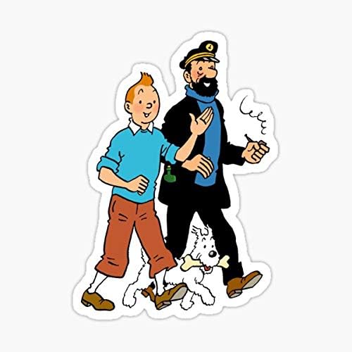 Tintin and Captain Haddock Sticker - Graphic for Auto, Wall, Laptop, Cell, Truck Windows, Cars