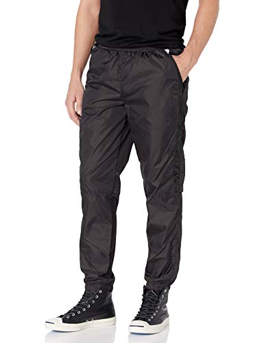 Southpole Young Men’s Colorblock Athletic Wind Pants Pants, Black, Medium