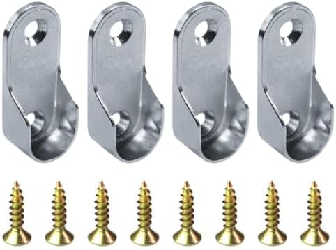 Set 6 Supporti Asta Appendiabiti Con Viti - In Lega Di Zinco Per Guardaroba E Armadi - Foto 10