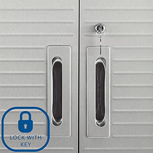image for Seville Classics UltraHD Solid Steel Lockable Metal Storage Cabinet Lo