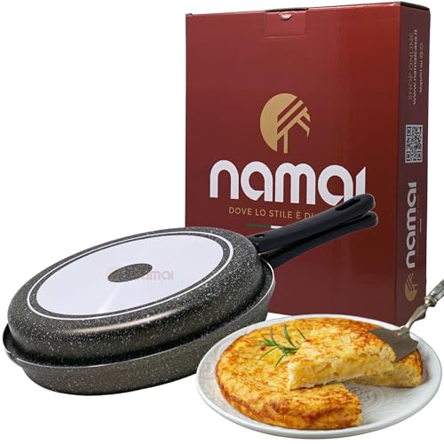 NAMAI Sarten Para Tortilla de Patatas, 24 CM, Material Aluminio, Apto Para Lavavajillas, Mango Extraíble, Antiadherente, No Apto para Inducción, Fabricado en Italia (24 CM) NAMAI Sarten Para Tortilla de Patatas, 24 CM, Material Aluminio, Apto Para Lavavajillas, Mango Extraíble, Antiadherente, No Apto para Inducción, Fabricado en Italia (24 CM)