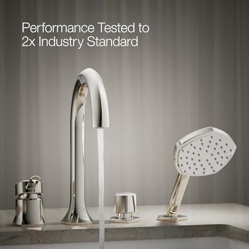Kohler 27022-SN Soporte para Ducha de Mano con Desviador de Dos Vías Montado en Cubierta, Acabado Níquel Pulido Vibrante miniatura 4