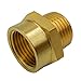 BOWSEN Pipe Fitting Adapter Female G Thread 1/2" to Male 1/2" NPT Thread Lead Free