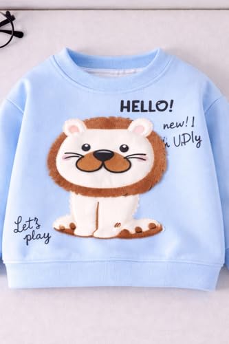 Image of Googo Gaaga Boy's Cotton Full Sleeves Printed Sweatshirt with Pant in Multi Color