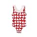 WangsCanis Maillot de bain pour fille - Maillot de bain pour fille - Maillot de bain pour enfant - Rouge - 6- 12 Mois