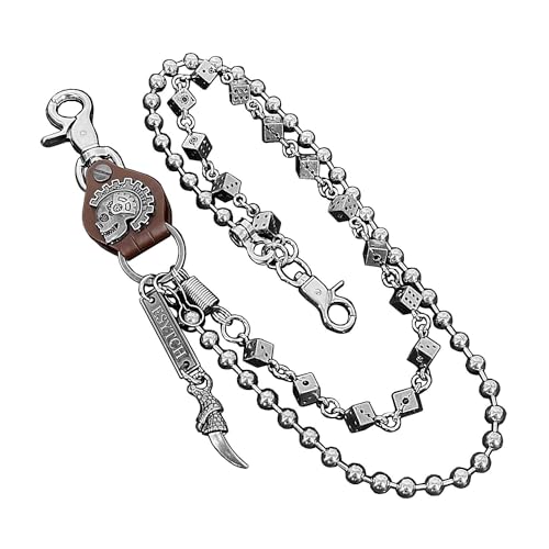 Image of Men Bicycle Strong Heavy Punk Rocker Biker Jeans Pants Chain Studs Keel Key Chain Mens Wallet Chain
