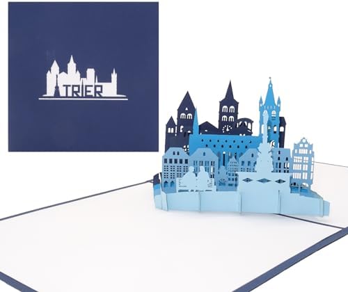 Carte Pop-up Trèves Panorama Avec Marché Et Cathédrale Carte De Vœux 3D