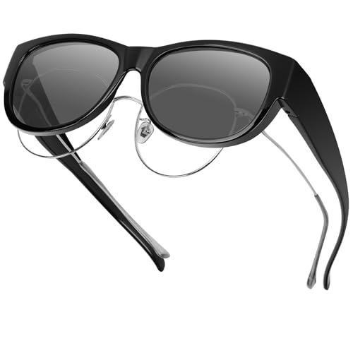 Image of GEGURI Polarized Sunglasses Fit Over Glasses for Men Women, Oversized Square Sun Glasses UV400 Protection Shades