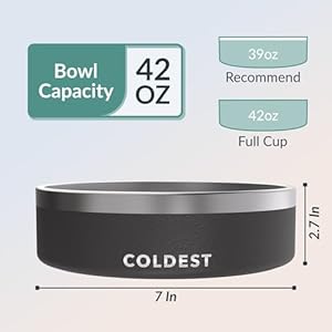 Coldestdogbowlantirustmetalnonslipdogbowlslargespillproofheavyduty3layersinsulateddogbowlfoodandwaterbowlfordogscatspetsdishwashersafe42ozstealthblack Urban Country Home Decor Coldest dog bowl anti rust metal non slip dog bowls large spill proof heavy duty 3 layers insulated dog bowl food and water bowl for dogs cats pets dishwasher safe 42 oz stealth black urban country home decor