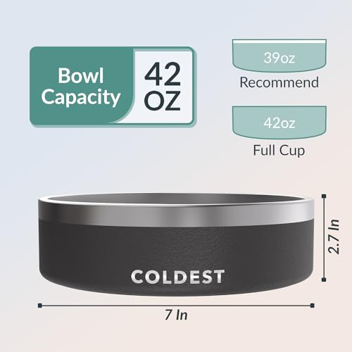 Coldestdogbowlantirustmetalnonslipdogbowlslargespillproofheavyduty3layersinsulateddogbowlfoodandwaterbowlfordogscatspetsdishwashersafe42ozstealthblack Urban Country Home Decor Coldest dog bowl anti rust metal non slip dog bowls large spill proof heavy duty 3 layers insulated dog bowl food and water bowl for dogs cats pets dishwasher safe 42 oz stealth black urban country home decor