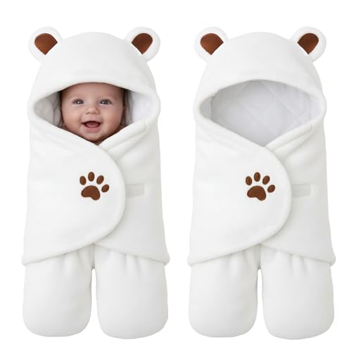 Image of Lilian&Gema Swaddles for Newborns, Baby Swaddle Blanket for Newborn 0-4 Months, Cute Bear Swaddle Wrap for Baby Boys Girls, Plush Receiving Blankets for Newborn Registry