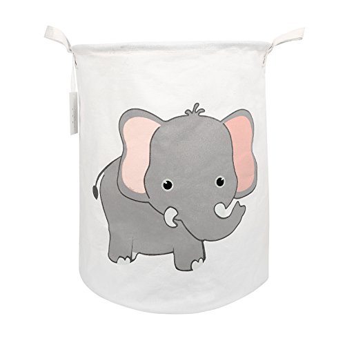 Collapsible Laundry Hamper,Zonyon 17â€™â€™ Jumbo Large Dirty Clothes Laundry Storage Basket for Kids,Boys,Girls,Toys,Closet,College Dorm,Bathroom,Cute Elephant