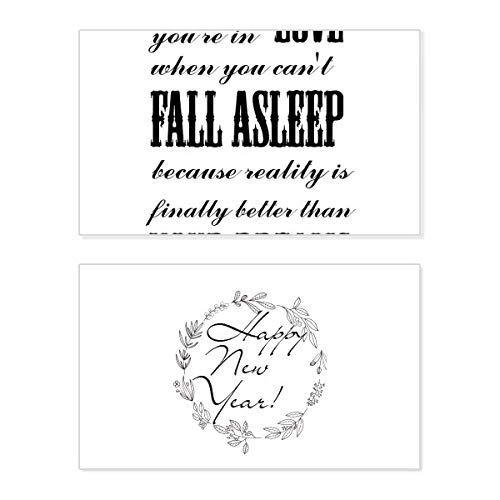 Tarjeta de felicitación de Año Nuevo Dream Reality para desear bendiciones en inglés