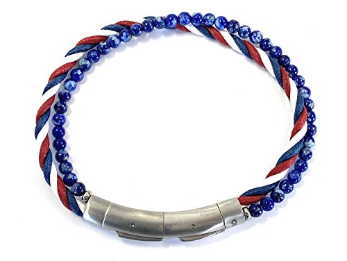 10:10 Bracciale pietre naturali da 4 mm e corda