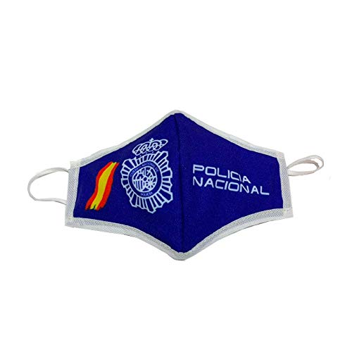 ZiNGS Mascarilla homologada 3 capas Policia Nacional Fabricada en España