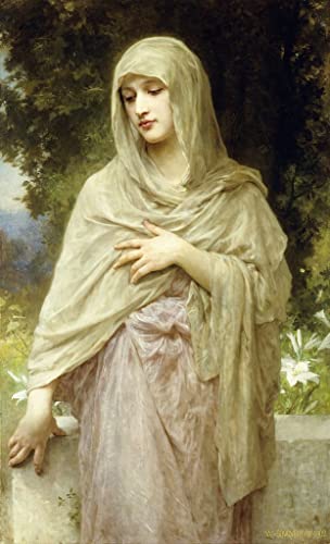 Poster Bouguereau Une jeune fille se défendant contre les éros, toile dart chic 50x70cm