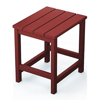 Alternative view of KINGYES Adirondakc Side Table, Rectangular End Table-Red