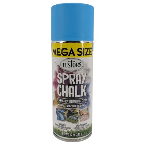 Testors 327538 Matte Washable MEGA SIZE Spray Chalk Light Blue 12 oz.