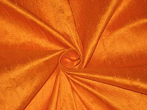 Soie Dupioni orange fluo : le tissu de luxe pour haute couture