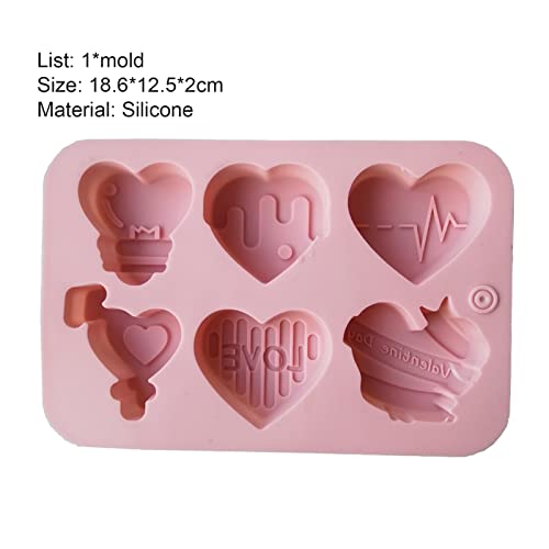 Washranp Fondant Flexibele Duurzame 6 Holte Valentijnsdag Candy - Image 4