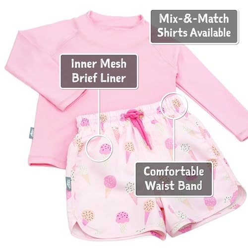 Image of JAN & JUL UV Swim Shorts and Long Sleeve UV Shirt for Toddlers