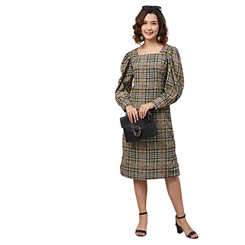 Image of Marie Claire Women's Polyester A-Line Midi Casual Dress