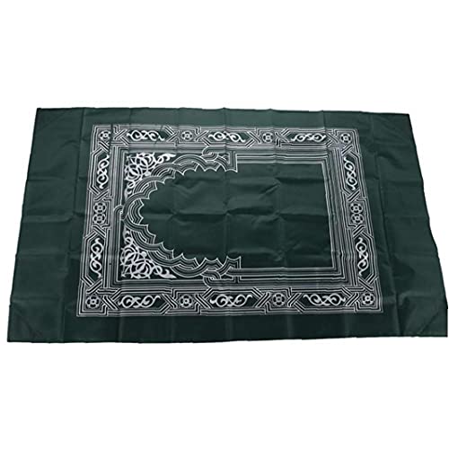 ラッグ マット イスラム教徒 イスラムトルコ語 ポータブル 祈りマット 祈るラグ ジュアリー 祈りラグラマダン 緑 [2]