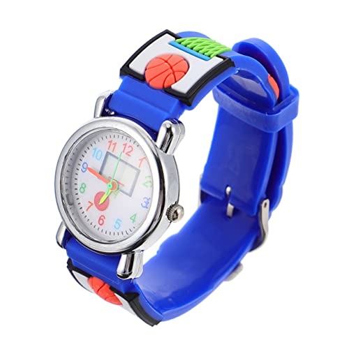 MUCKLILY Montre Garçon Fille Basket-Ball Motif Lavable Résistante Pluie Silicone Souple Chiffres Colorés
