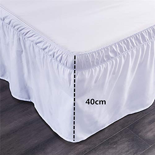 Vestiletto Matrimoniale,Vestiletto Hotel Queen Size Bed Skirt Camicia Bianca Camicia Bianca Senza Superficie Elastica Elastic Band Single Queen King Bed Skirt Gonna (Color : Blue, Size : 135x200cm