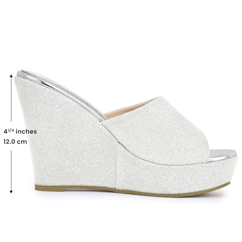 Sandales talons compensés paillettes pour marcher sans douleur - 2