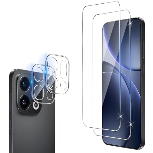 Wayneer Schutzfolie für OPPO Find X9 für Panzerglas, 2 Stück Panzer Schutz Glas Mit 2 Stück Kamera Panzerfolie, Anti-Kratzen Folie 9H Festigkeit HD Schutzglas