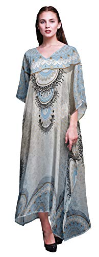 Phagun Mandala Vestido de baoo Largo Caftan Maxi Cubrir Kaftan para Mujer-S-M-L