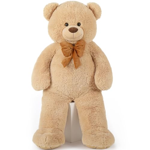 MorisMos-Ours-en-Peluche-Geant-120cm-XXL-Brun-Peluche-Geante-Kawaii-Nounours-Geant-Animaux-en-Peluche-Grand-12m-Teddy-Bear-Cadeau-pour-Enfant-Petite-Amie-Saint-Valentin-Anniversaire MorisMos Ours en Peluche Geant 120cm, XXL Brun Peluche Géante Kawaii Nounours Geant Animaux en Peluche Grand 1.2m Teddy Bear Cadeau pour Enfant Petite Amie Saint-Valentin Anniversaire – Image 3