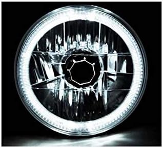 OCTANE LIGHTING 7″ Halogen Crystal Clear White Led Halo Ring H4 Light Bulb Motorcycle Headlight