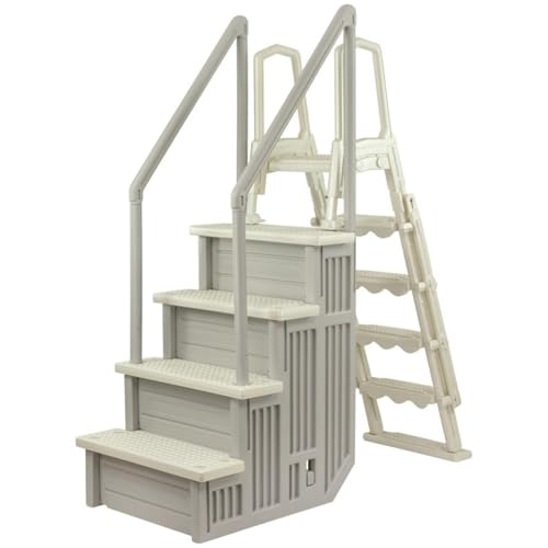 Escalera para piscina con peldaños antideslizantes 36" x 81" miniatura 1
