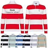 🎨 8 couleurs de polo au choix - 22 couleurs de fil au choix - 4 motifs au choix - 2 lignes de texte