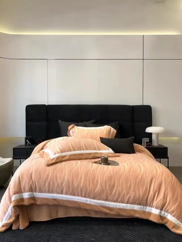 Parure de lit pour lit simple orange decoration d interieur parure de lit pour hotel W28 - 2