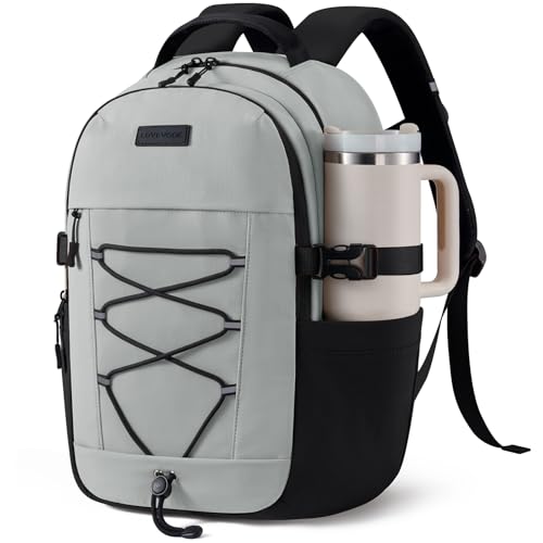 Image of LOVEVOOK School Backpack for Teens, 15.6 Inch Padded Laptop Backpacks with Large Capacity Tumbler Holder, Lightweight College Bag for Women & Men, 13 Pockets Travel Bookbag Purse for Students