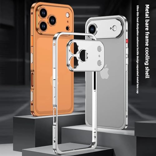 Image of MILLION CASES Element X Cooling Metal Case for iPhone 17 Pro Max, iPhone 17 Pro Max Back Cover Case(2025) - Metal | Brilliant Blue