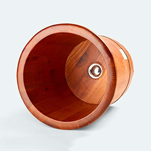 Spa de pies de madera 45cm con drenaje y asa miniatura 2