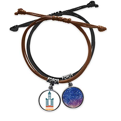 Pulsera de cielo en cuero y cuerda de Taiwán para lucir en tus viajes