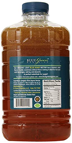 Blue Green Agave Organic Nectar, Raw Blue, 176 Ounce (Тwo Рack)