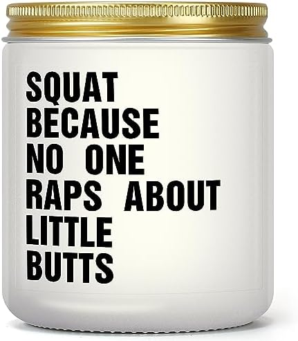 Motivational Fitness Gift for Gym Enthusiast - Inspirational Gifts for Workout Exercise Sports Lover, Encouragement Presents for Friend Women Men Her, Funny Lavender Candle for Christmas Birthday